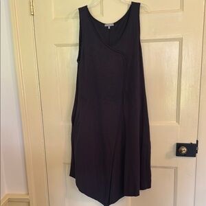 Habitat Gray Sleeveless V-Neck Asymmetrical Dress